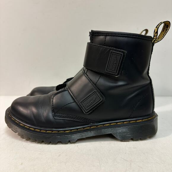 VERY GOOD Dr. Martens 1460 Easy On Accessible Boot Black Velcro Zip Women's 5 - Picture 3 of 14